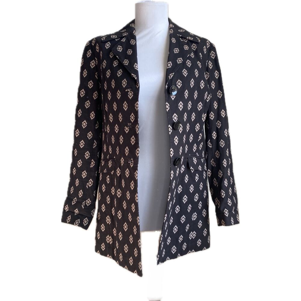Sigrid Olsen Moroccan Geometric Leaf Print Blazer… - image 6